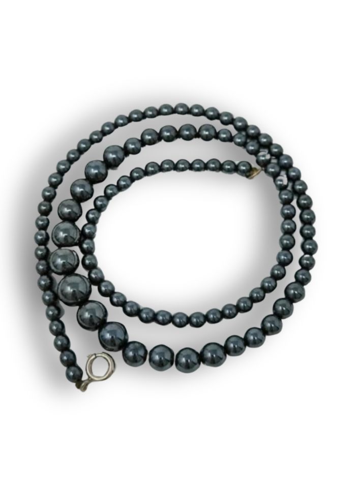 Collier Vintage en perles hématites