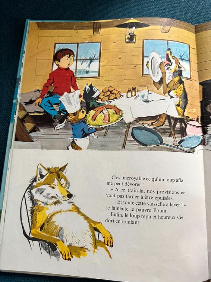 1966 Livre ancien Caroline et le dernier loup Pierre Probst auteur Caroline Grands albums Hachette - photo numéro 8