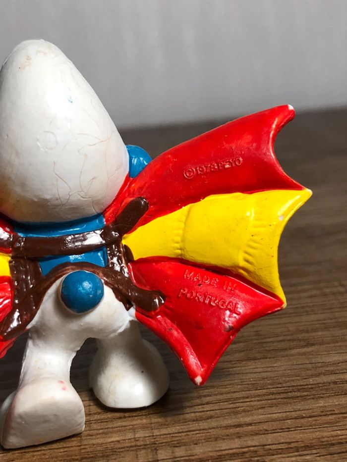 Figurine schtroumpfs vintage volant 1979 schleich made in portugal - photo numéro 8