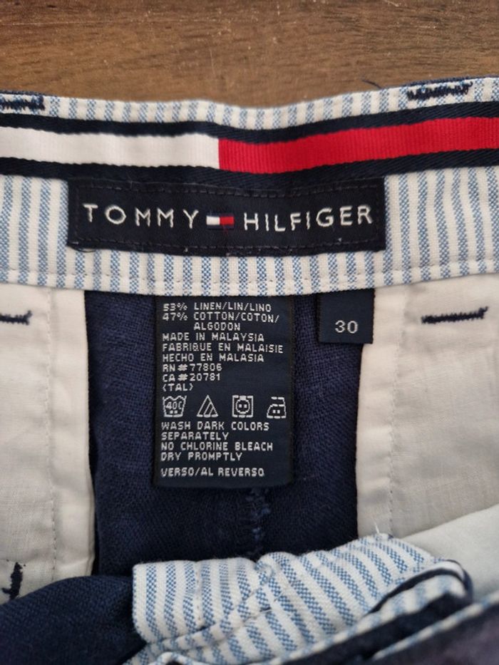 Bermuda Tommy Hilfiger Bleue 30 - photo numéro 3
