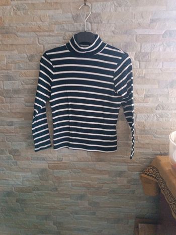 Sous-pull noir rayé Kiabi 8A