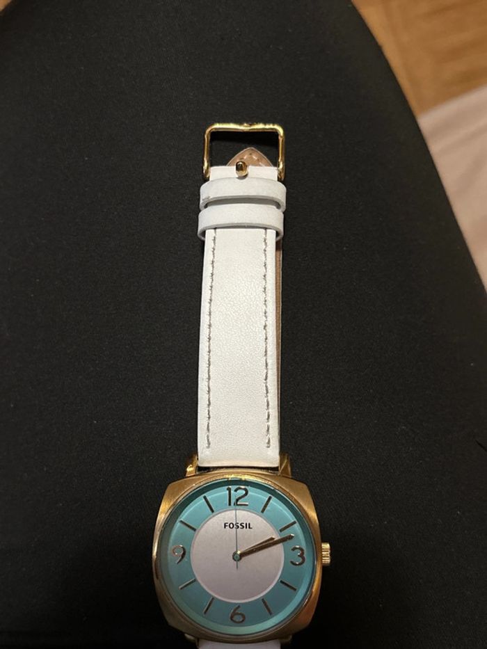 Montre Fossil Femme - Vintage Look - Bleu et Or - photo numéro 2