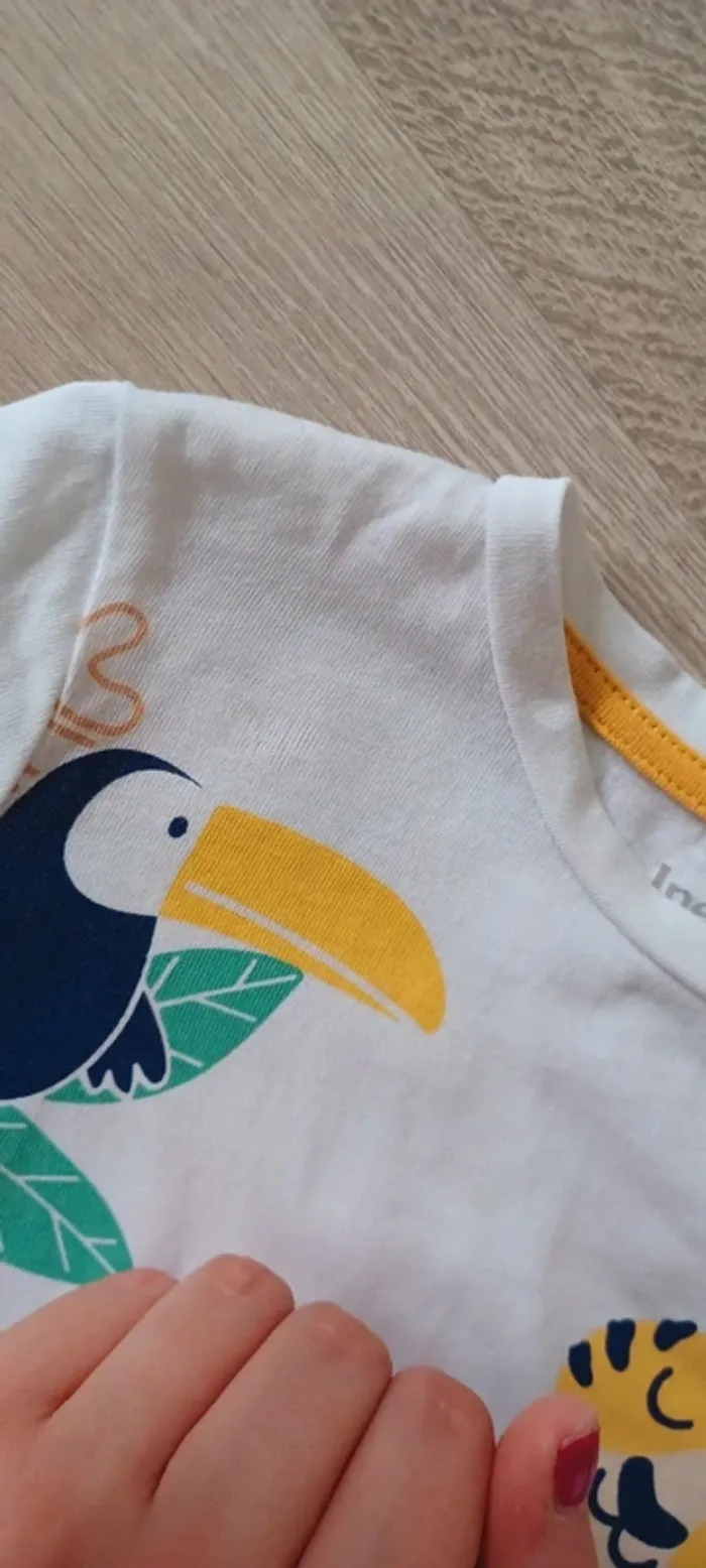 Tee-shirt manches courtes garçon, motif animaux, taille 3 ans (36 mois), marque In Extenso - photo numéro 7