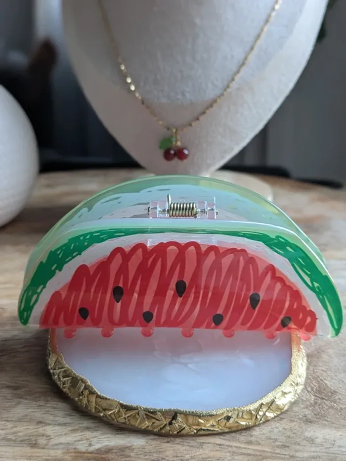 Pince à cheveux pastèque 🍉 - photo numéro 2