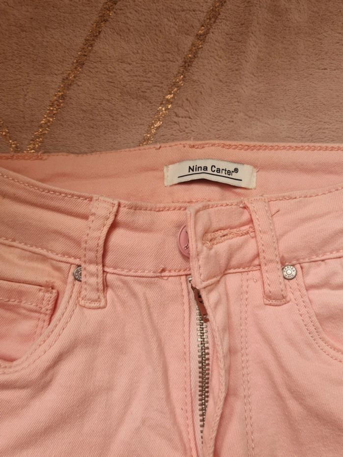 Pantalon rose poudré femme Taille 34 - photo numéro 4