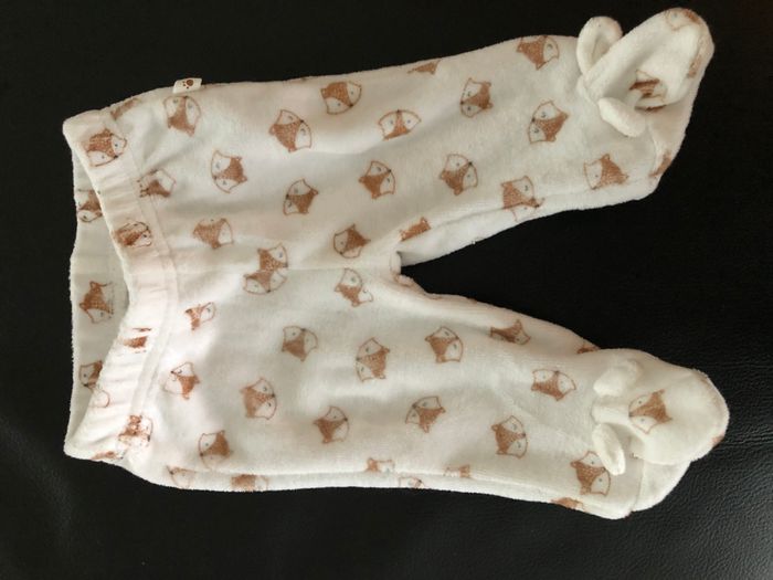 Pantalon bébé avec pieds intégrés en velours