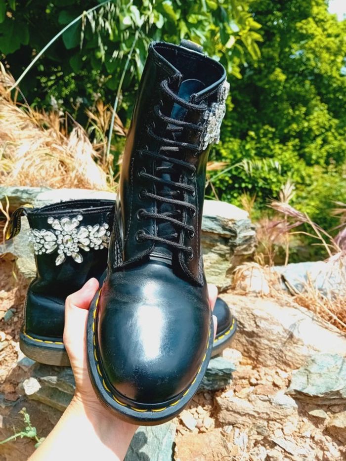 Dr. Martens noir custom bling-bling 40 - photo numéro 6