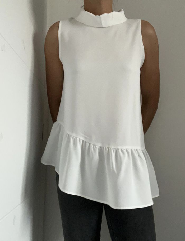Blouse asymétrique blanche zara taille M