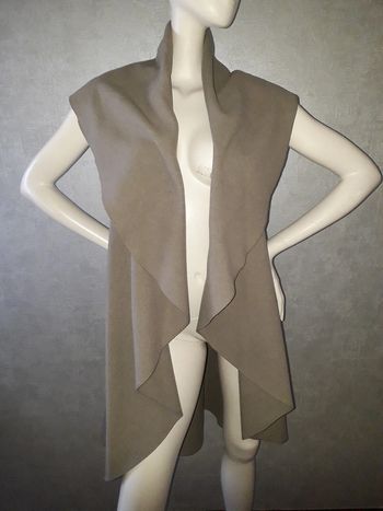 manteau marron sans manche taille unique