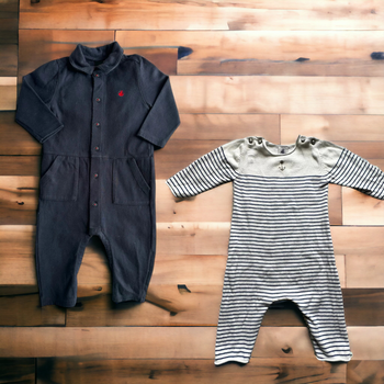 Lot 2 combinaisons Petit Bateau 6 mois NSE TBE (31€)