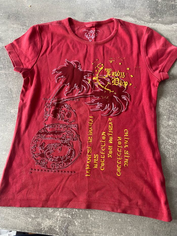 T-shirt à manches courtes en très bon état 100 % coton taille 12 ans, marque DDP - photo numéro 3