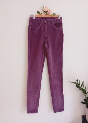 Pantalon lila en velours côtelé Etam Taille 34