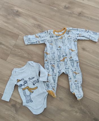 Ensemble grenouillère body 1M