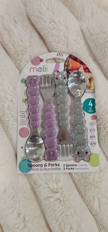 Lot de 4 couverts animalier Melii Neufs