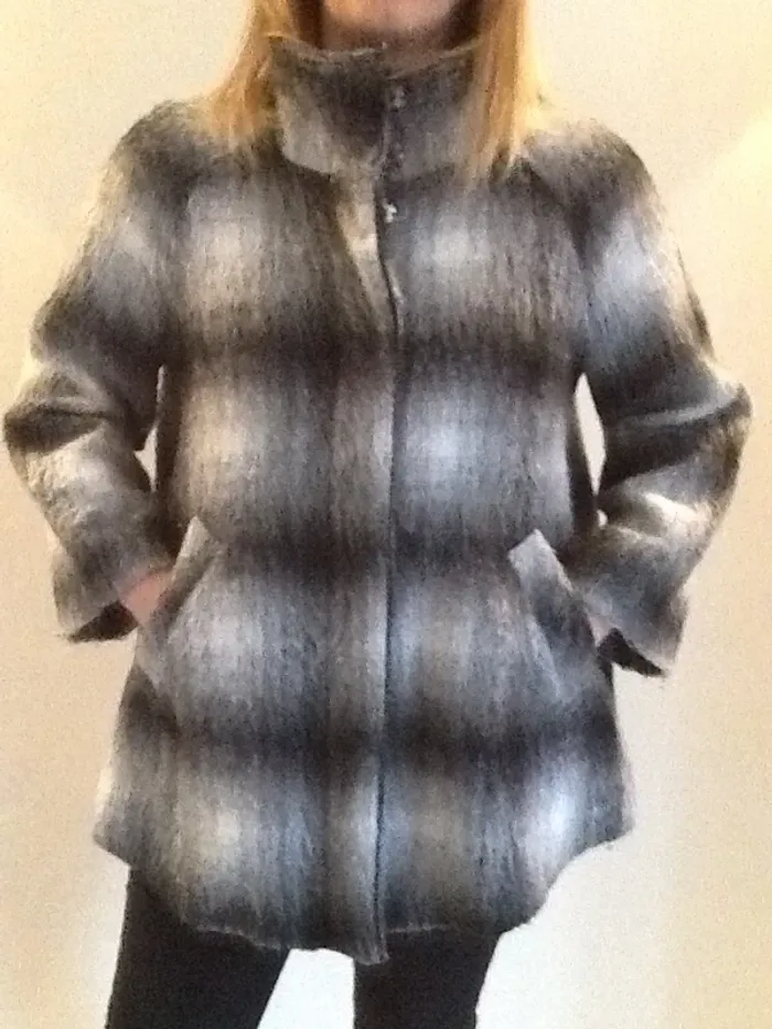 Manteau, veste à carreaux - Gris - taille 36/38