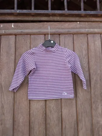 Pull col roule violet 23 mois orchestra