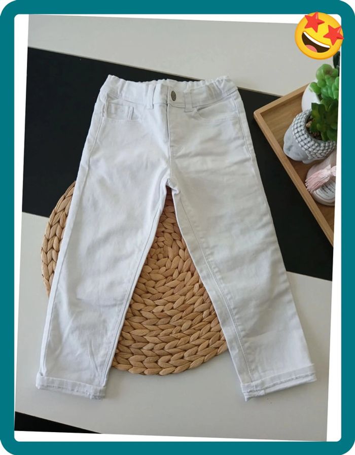 Jeans blanc Neuf Fille Taille 6 ans🌿💝 - photo numéro 6