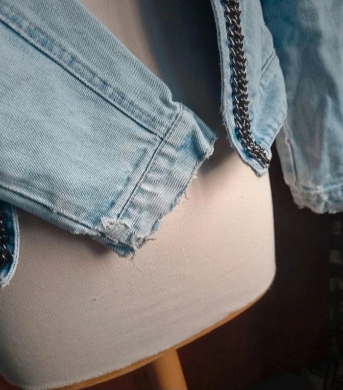 Veste en jeans avec chaîne taille S - photo numéro 5
