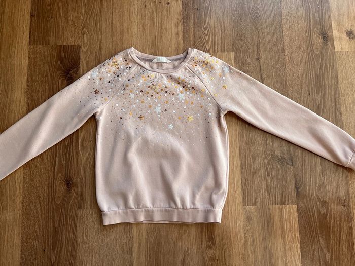 Sweat fille H & M paillettes 12 ans