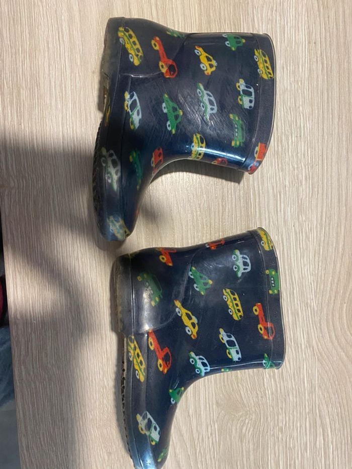 Bottes de pluie motif voiture