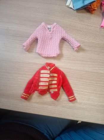 Lot de 2 haut veste pull barbie vintage