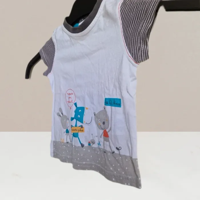 T-shirt manches courtes blanc - Orchestra - Taille 6 mois - photo numéro 2