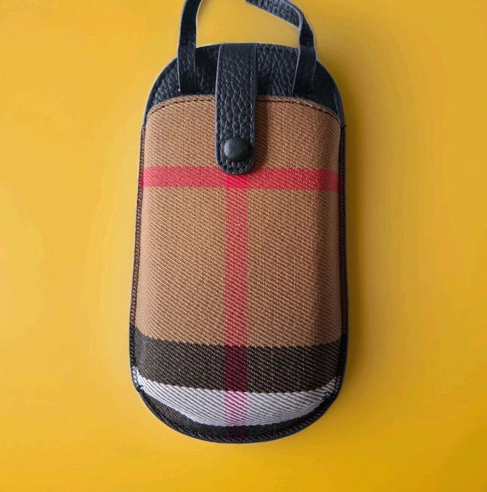 Sac pour portable + CB a porter en bandoulière Cuir + toile - photo numéro 3