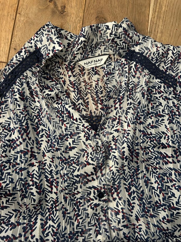 Robe fluide manches courtes - Nafnaf - T.36 - Parfait état - photo numéro 2