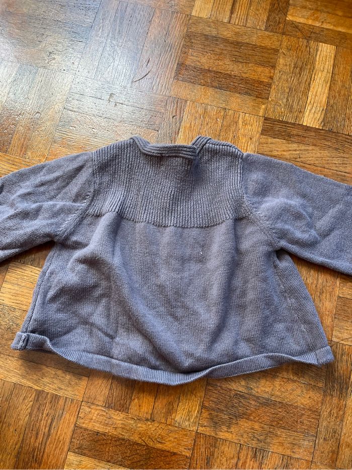 Gilet gris 12 mois - photo numéro 4