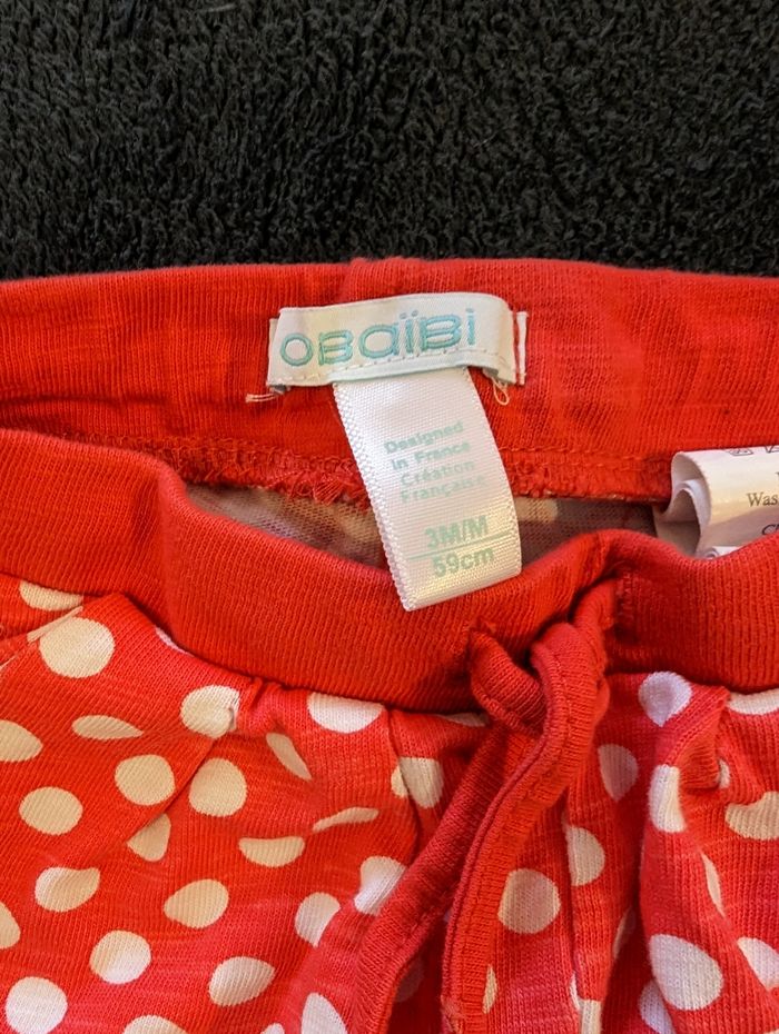 Short rouge 3mois Obaïbi - photo numéro 2