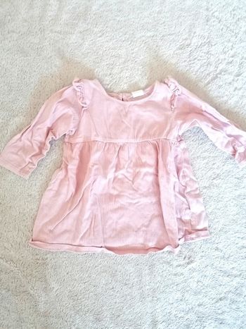 Petite robe légère manches longues 12 mois