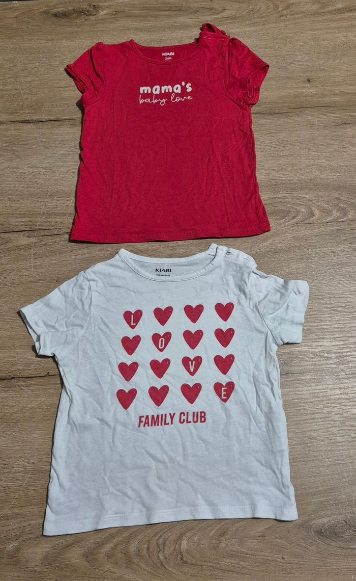 Lot t-shirts MC 24 mois