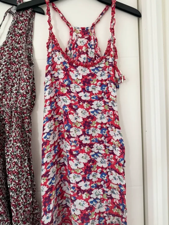 Lot de 2 robes fleuries rose rouge taille M/L It Hippie - photo numéro 3