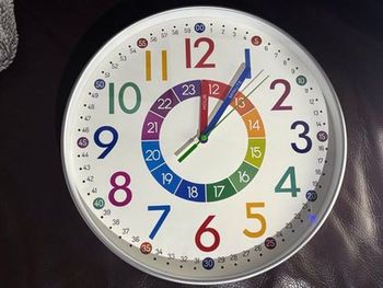 GRANDE Horloge pédagogique d’apprentissage 24 heures à double cadran 30cm