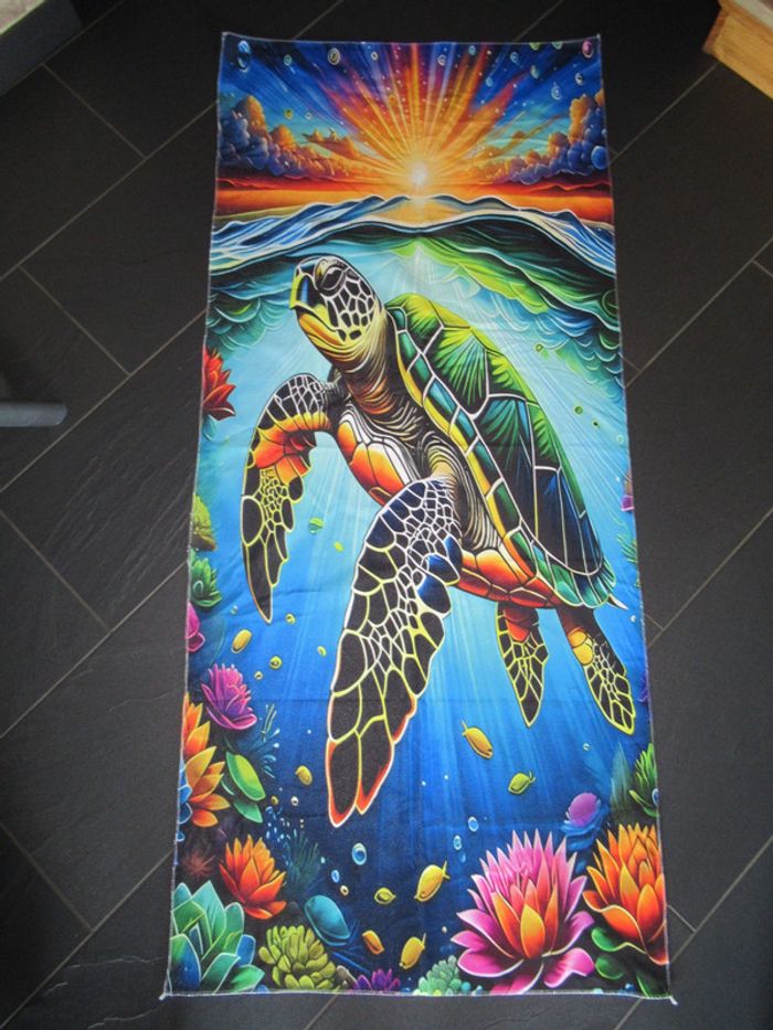 Serviette de plage Tortue de mer neuve (drap de bain)
