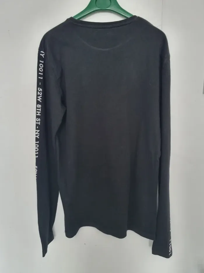 T-shirt à manches longues fille - Taille 16 ans - Gemo - Noir et blanc - photo numéro 4