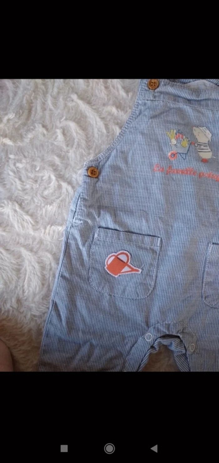 Salopette doublée Garçon 0/1 mois La famille potager Taupe La compagnie des petits 100% coton - photo numéro 4