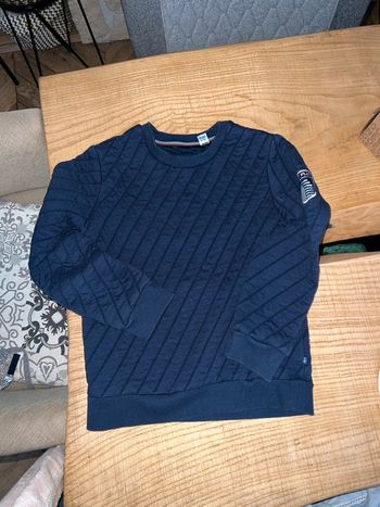 Pull sweat okaidi matelassé 10 ans bleu marine