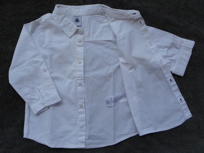 Chemise manches longues blanche - Petit Bateau - 24 mois - photo numéro 4