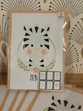 Affiches “Animaux de la savane” pour chambre enfant