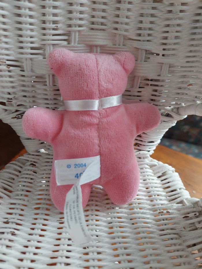 P1 - Mini doudou ours rose Corolle 2004 - photo numéro 3