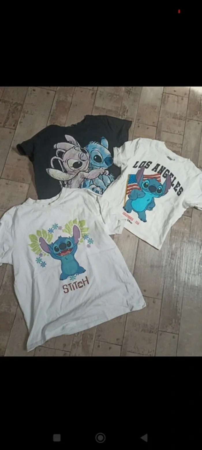 Lot t-shirt Stitch s xs