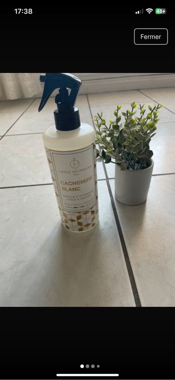 Spray textile cashmire blanc