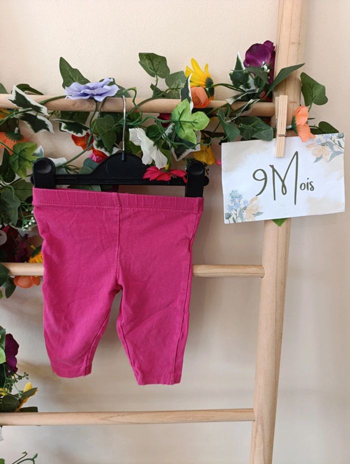 Leggings rose 9mois - Mots d'enfants - photo numéro 2