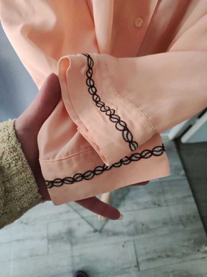Chemise vintage abricot taille 50/52 - photo numéro 4