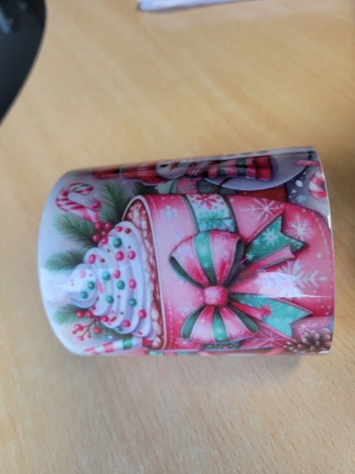 Mug bonhomme neige rose - photo numéro 2