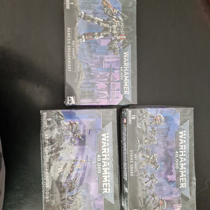 ⚔️ Lot Warhammer 40K – Grey Knights – Strike Squad + Nemesis Dreadknight + Brotherhood Terminator Squad – NEUF sous plastique ⚔️