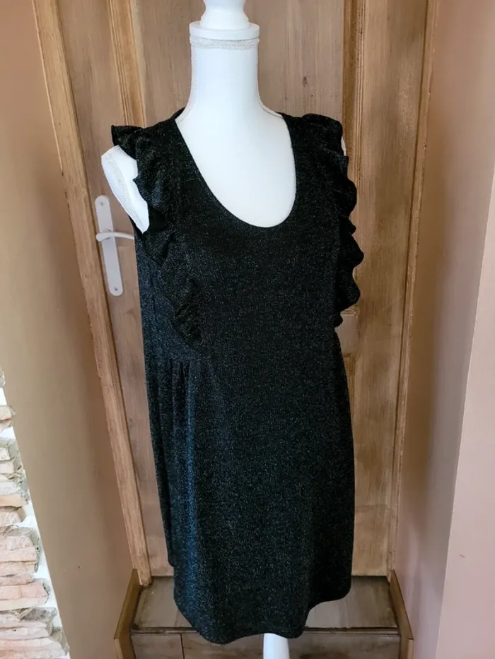 Robe noir à paillette femme taille M neuve - photo numéro 2