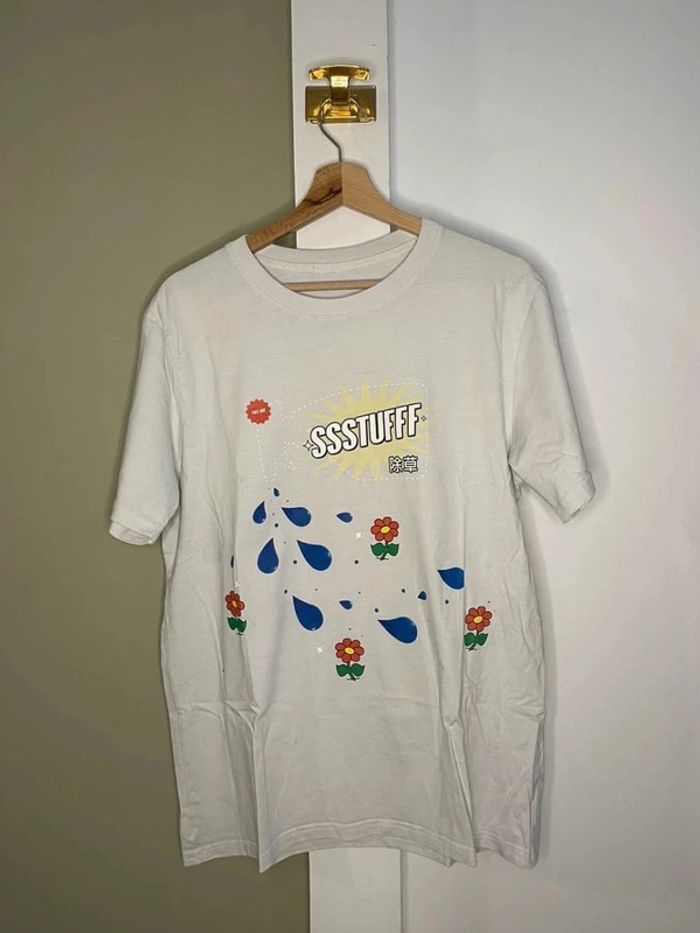 T-Shirt Ssstufff WeedKiller Blanc