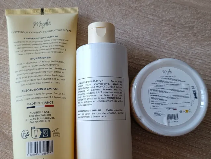Gamme cheveux Maybe paris Monoi 1 shampooing+1  masque + 1 après shampooing - photo numéro 4
